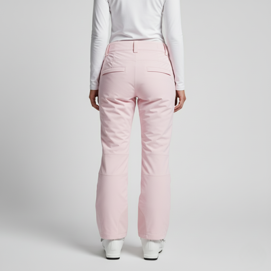 Pantaloni da Sci Classici Donna | Pantaloni Neve Rosa Chiaro Imbottiti Impermeabili Pista