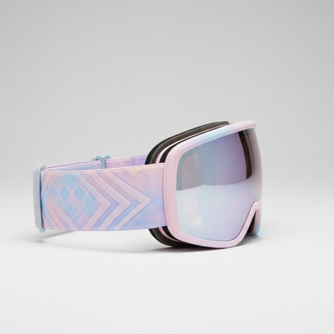 Maschera Sci Panoramica Donna | Maschera Neve Pastello Iridiscente Torica Ampia