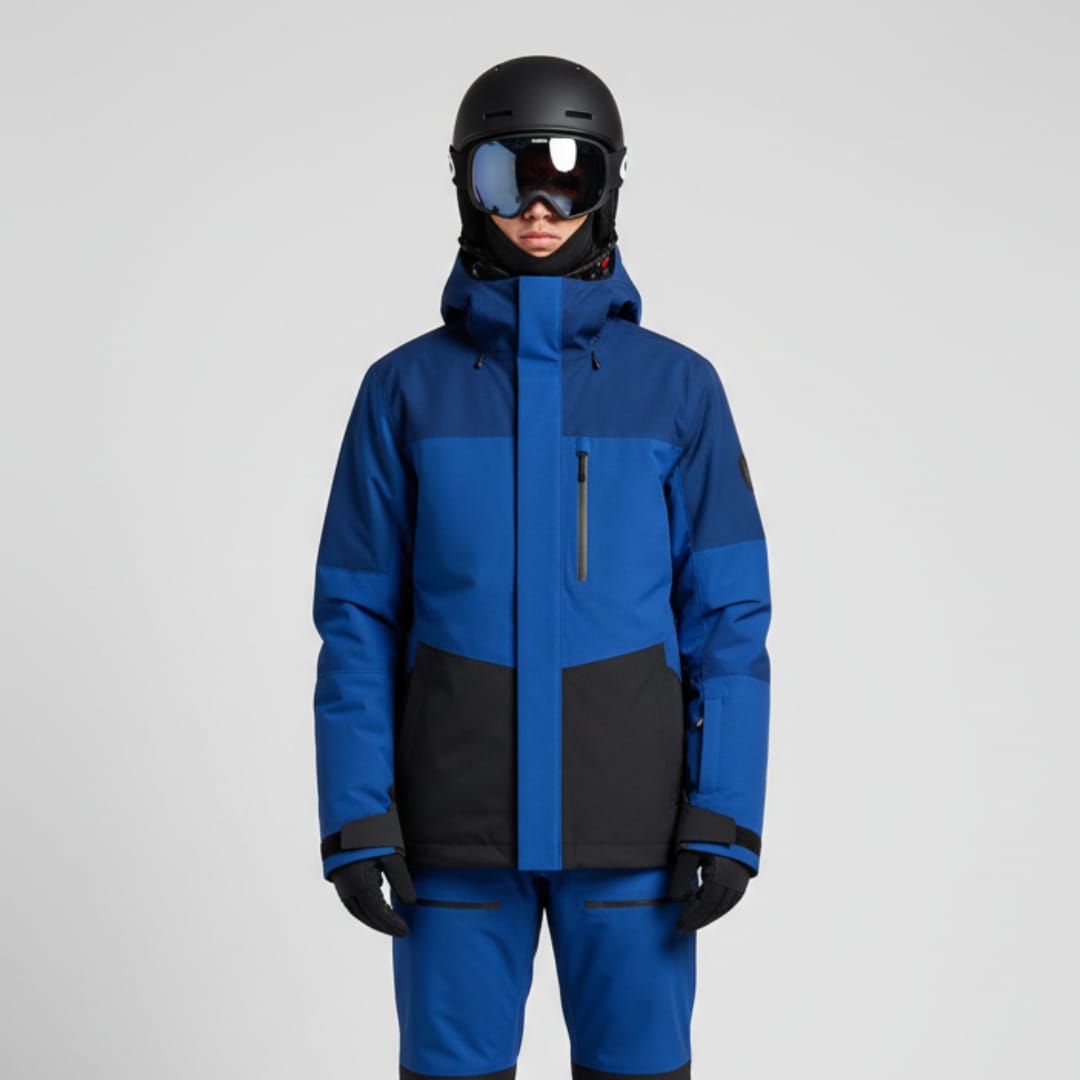 Giacca da Pista | Giacca da Sci Blu Royal Nera Imbottita